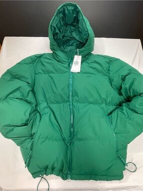 Lacoste Originale Green Hooded Puffer Jacket